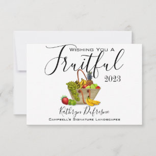 "Fruitful New Year" Business/Company ll Thank You  Card