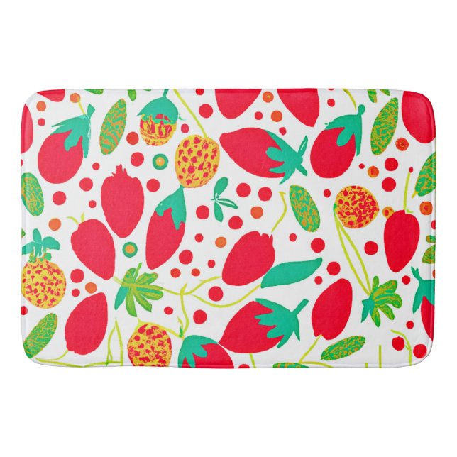 Fruitful Palette Vivid Pattern Bath Mat (Front)