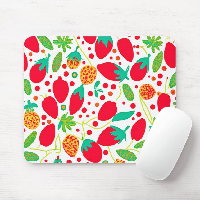 Fruitful Palette Vivid Pattern Mouse Mat (With Mouse)