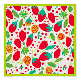 Fruitful Palette Vivid Pattern Poster