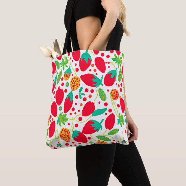 Fruitful Palette Vivid Pattern Tote Bag (Close Up)