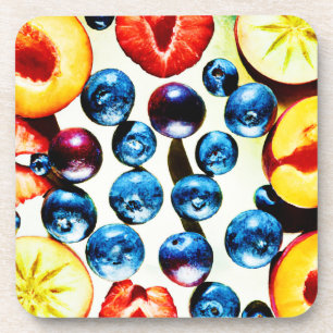 Fruitful Vibrance Pattern Coaster
