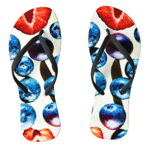 Fruitful Vibrance Pattern Flip Flops