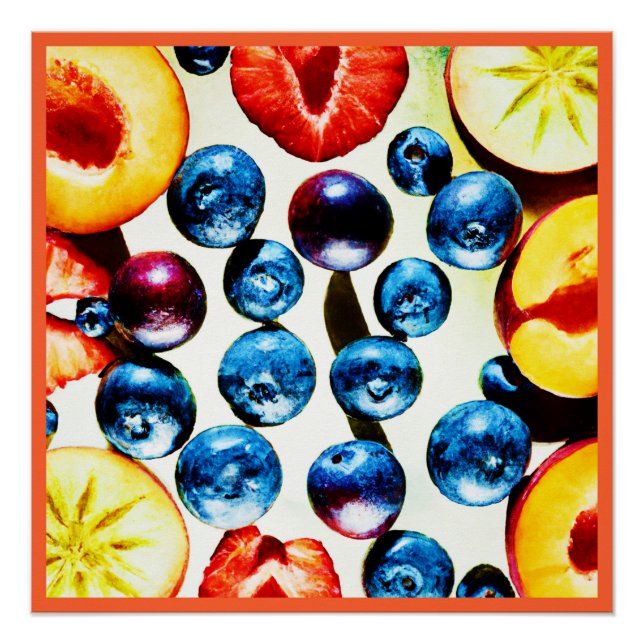 Fruitful Vibrance Pattern Poster (Front)