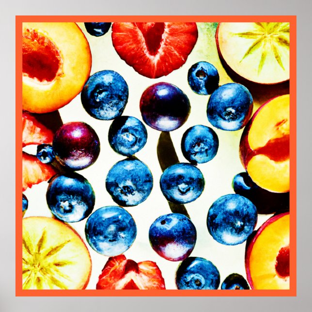 Fruitful Vibrance Pattern Poster (Front)