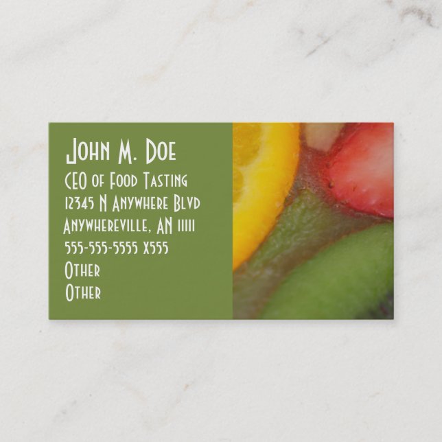 Fruitopia Colourful Fresh Fruit Business Card (Front)