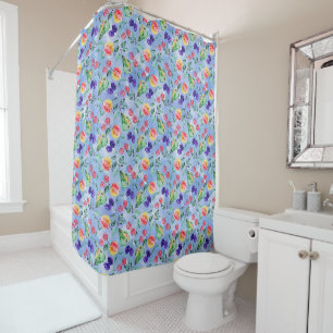 Fruits and berries. shower curtain
