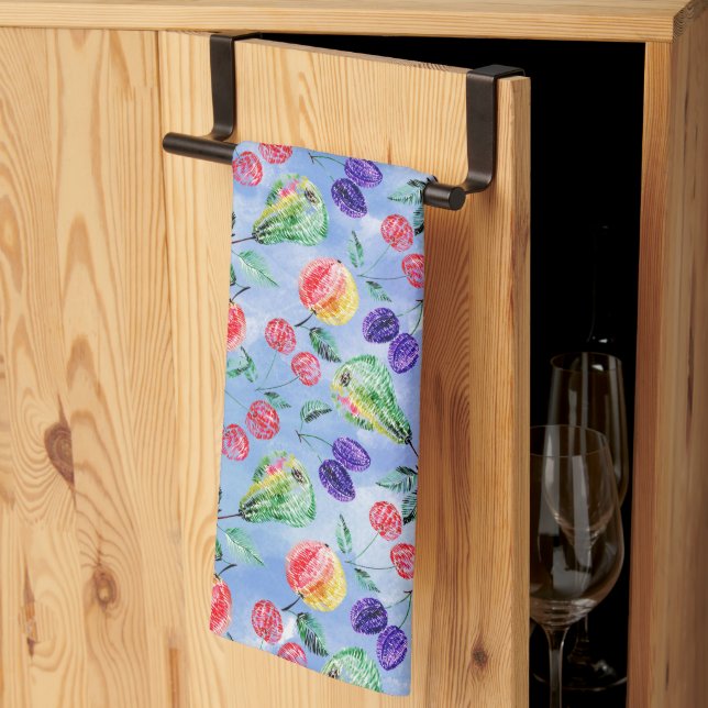 Fruits and berries. tea towel (Thirds Fold)