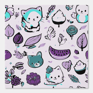 Fruits and cats Wallpaper
