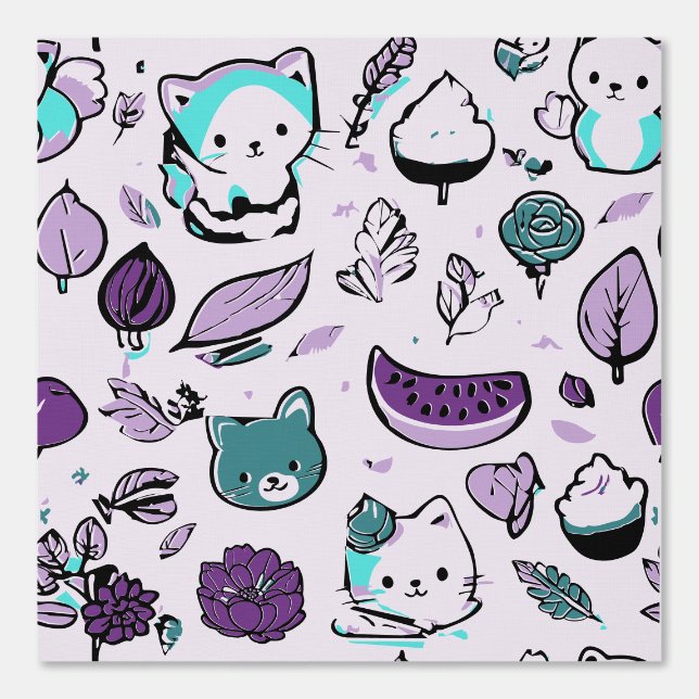 Fruits and cats Wallpaper (Front)