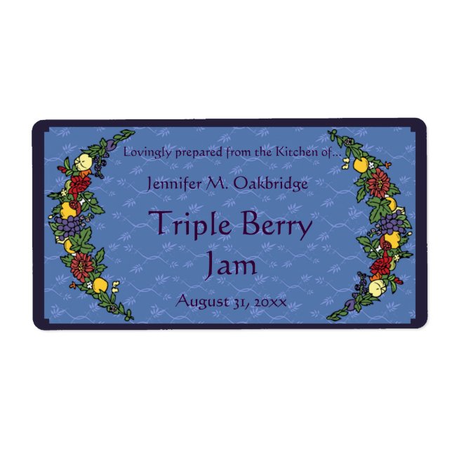 Fruits and Flowers Canning Jar (Front)