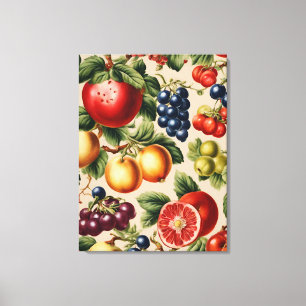 Fruits and Flowers from Luxury Italian Garden Canvas Print