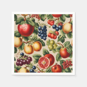 Fruits and Flowers from Luxury Italian Garden Napkin