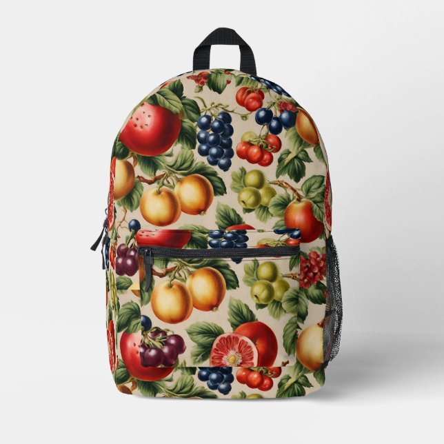 Fruits and Flowers from Luxury Italian Garden Printed Backpack (Front)
