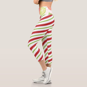 Fruits And Pattren Zazzle_Growshop. Capri Leggings