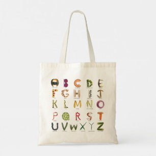 Fruits and Vegetables Alphabet - Plant Based ABC  Tote Bag