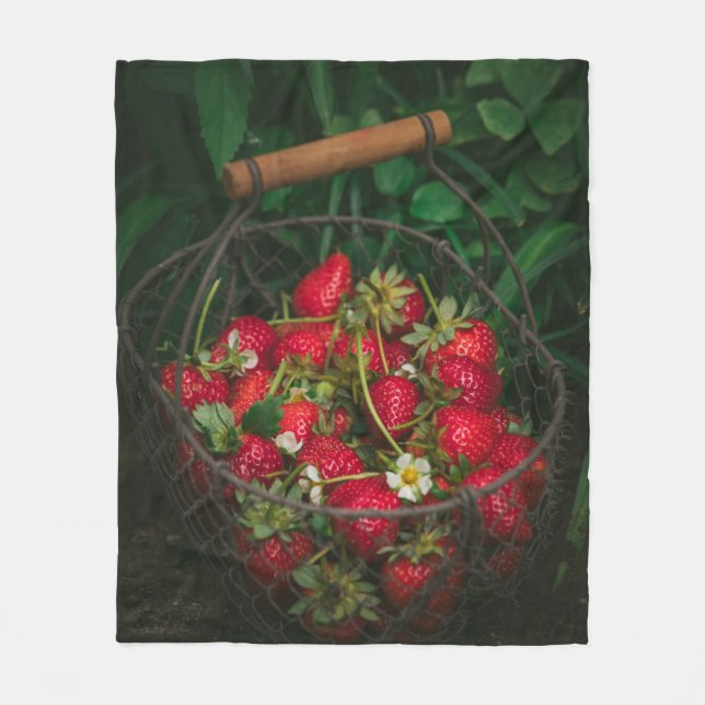 Fruits And Vegetables Fleece Blanket (Front)