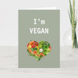 Fruits and Vegetables Heart - Vegan Card