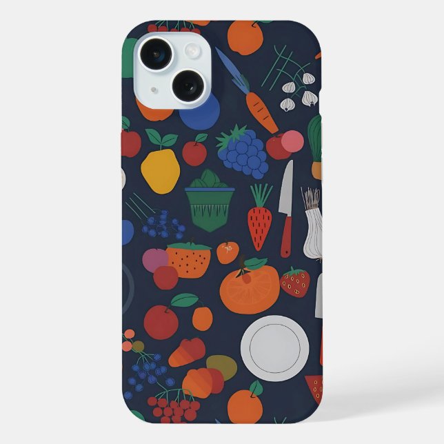 Fruits and Vegetables Kitchen Theme Phone Case (Back)
