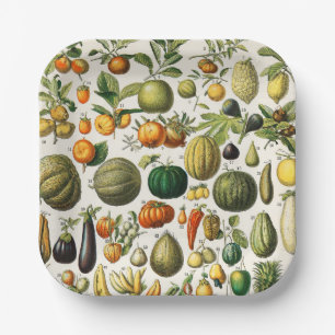 Fruits and Vegetables  Paper Plate
