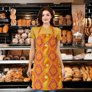 Fruits and zest orange apron