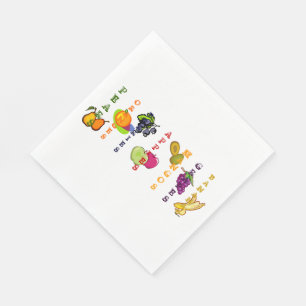 Fruits Apple Apples Fruit Design Napkin