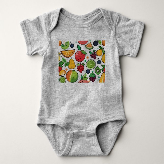 fruits baby clothes bodysuit (Front)
