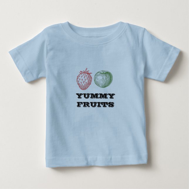 Fruits Baby Light Blue T-Shirt (Front)