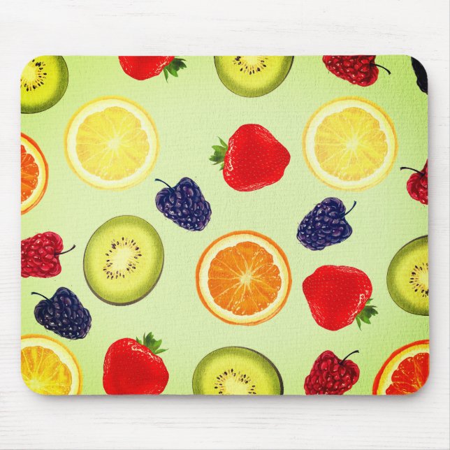 Fruits, Background, Pattern Mouse Mat (Front)