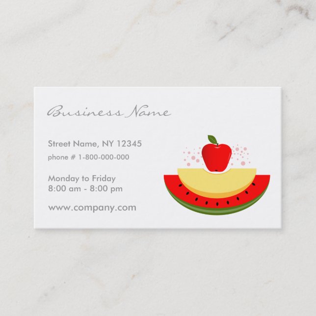 Fruits Business Card (Front)