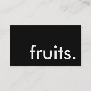 fruits. business card