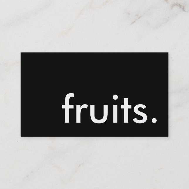 fruits. business card (Front)