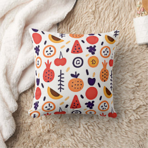 Fruits Colourful Pattern Art Cushion