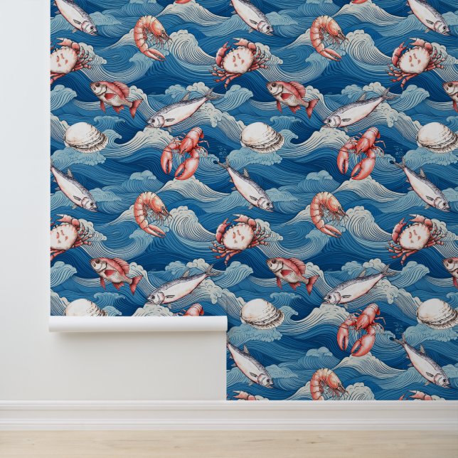 Fruits de Mer Kitchen Wallpaper (Application)