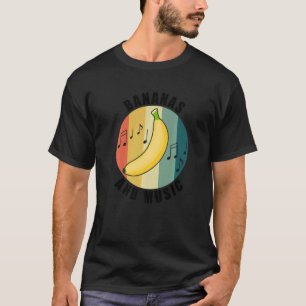Fruits Delicious Banana Musician Music Notes T-Shirt