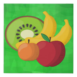 Fruits Faux Wrapped Canvas Print