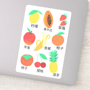 Fruits Flash Cards Chinese Fruity Fun Food