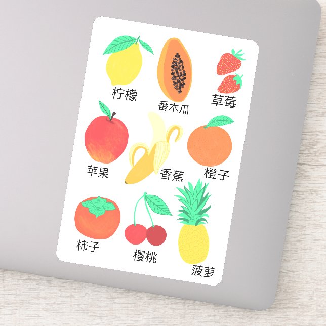 Fruits Flash Cards Chinese Fruity Fun Food (Detail)