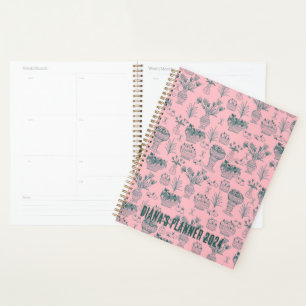 Fruits & Flowers Pattern Blooms Floral Pink CUSTOM Planner
