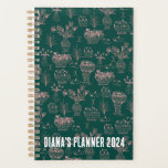 Fruits & Flowers Pattern Blooms Floral Pink CUSTOM Planner<br><div class="desc">Hello! I hope you like this original artwork design. Add your own text,  change the colours or fonts to personalise it. Check my shop for more designs. If you'd like something custom please let me know.</div>