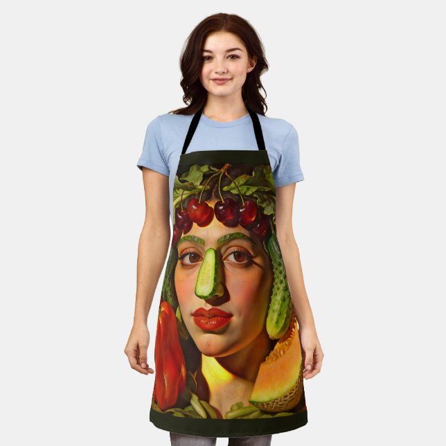 Fruits of Expression – A Surreal Portrait Apron (Worn)