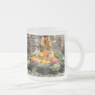 Fruits Of The Autumn Harvest Frosted Glass Coffee Mug