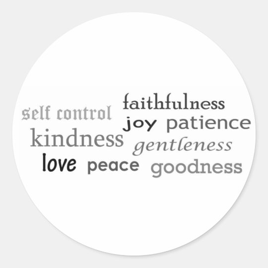 Fruits of the Spirit, Galatians 5:22-23 Classic Round Sticker