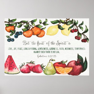 Fruits of the Spirit, Galatians 5:22-23 Poster