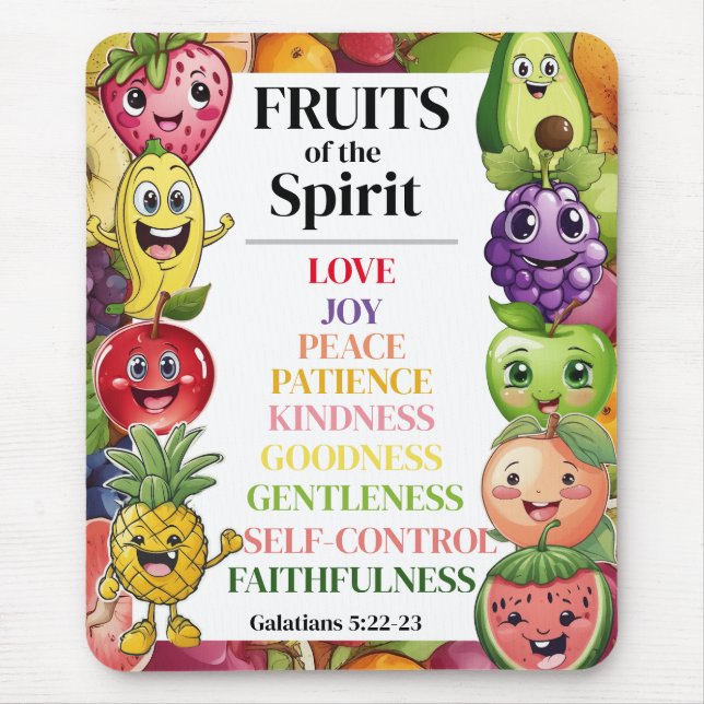 Fruits of The Spirit Mouse Mat (Front)