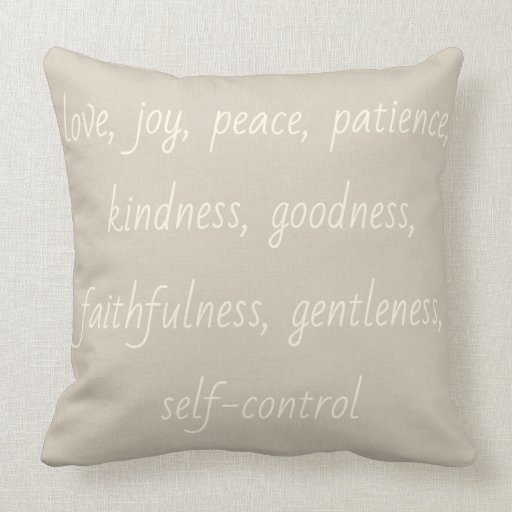 Image of Fruits of the Spirit Throw Pillow