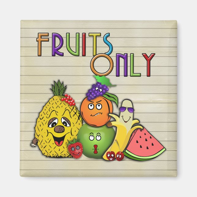 fruits only papershop gifts magnet (Front)