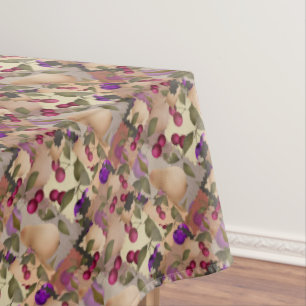 Fruits, patchwork, berries , pear , cherry , plum tablecloth