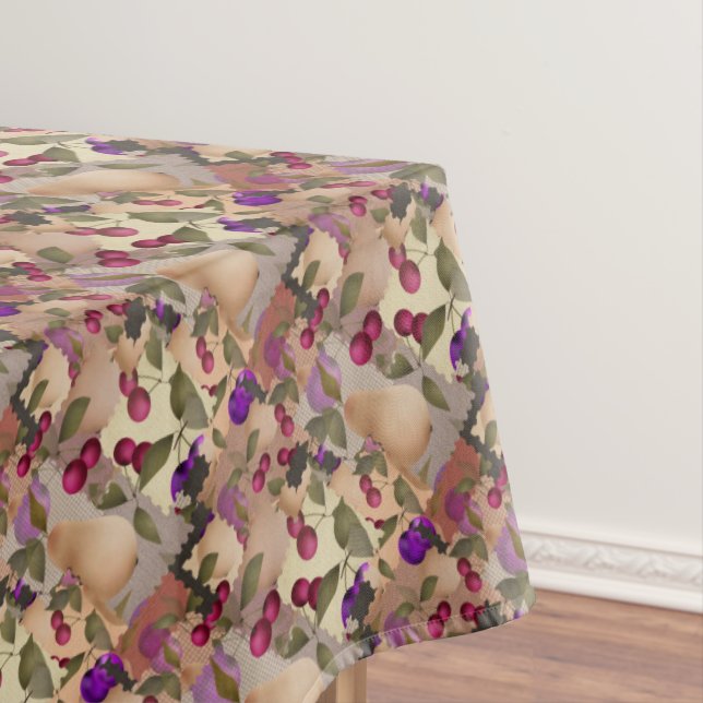 Fruits, patchwork, berries , pear , cherry , plum tablecloth (In Situ)
