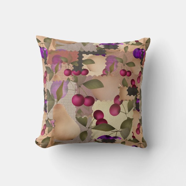Fruits, patchwork cushion (Front)